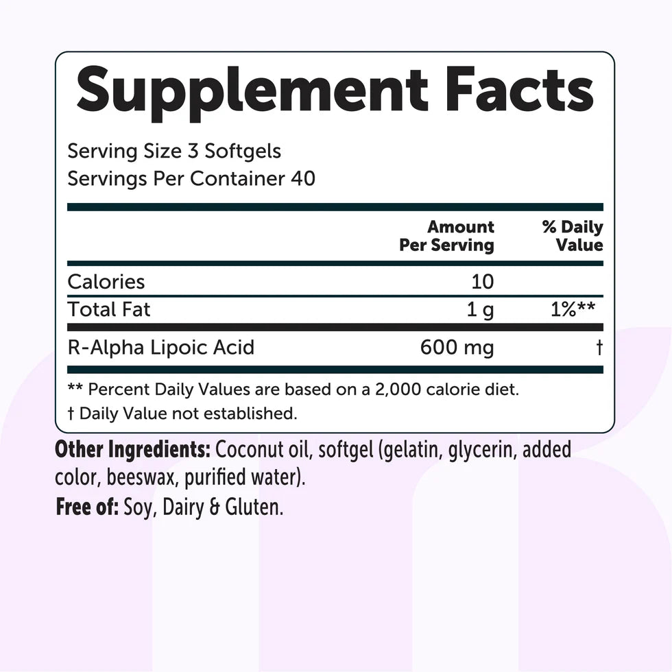 R Alpha Lipoic Acid with Coconut Oil