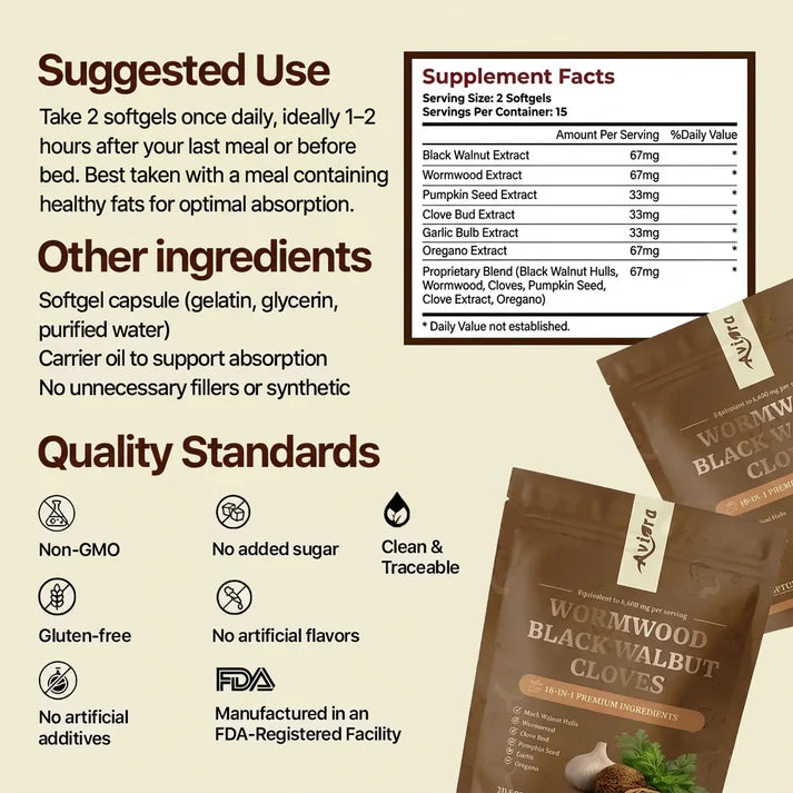 Wormwood Black Walnut Cloves Extract