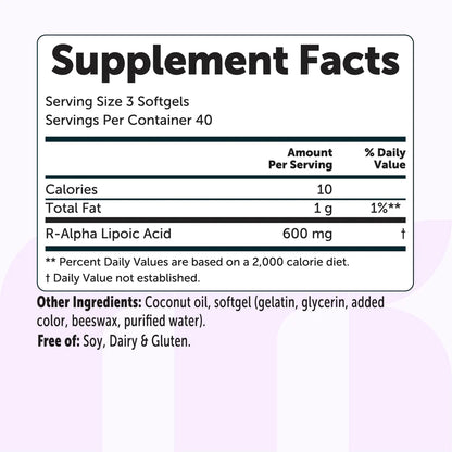 R Alpha Lipoic Acid with Coconut Oil