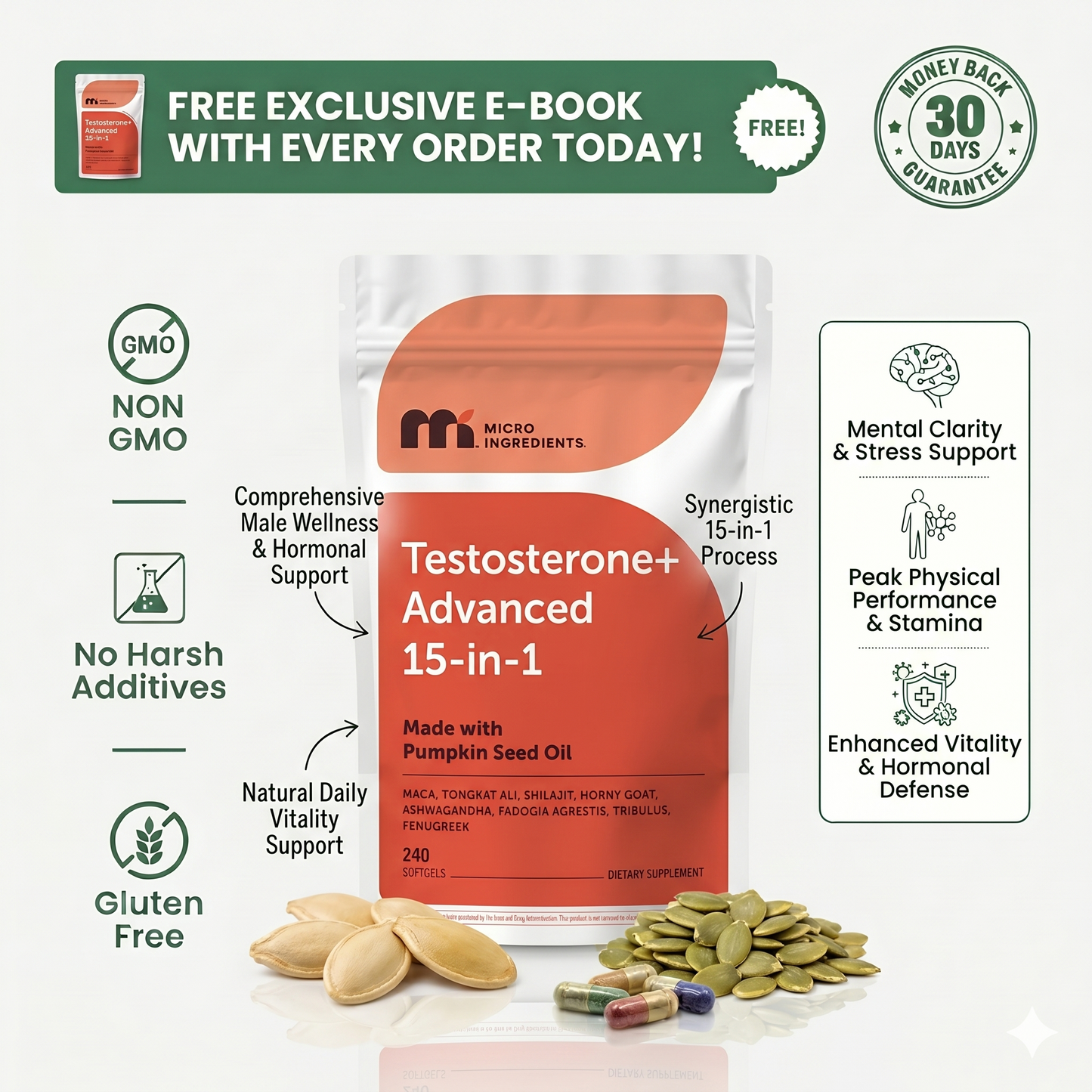 Testosterone+ Advanced 15-in-1 Complex